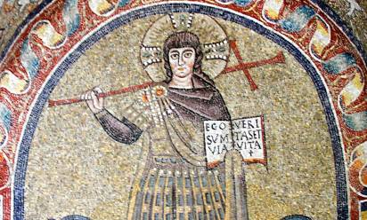 “Gesù Guerriero” Mosaico del V sec., Cappella di Sant’Andrea - Museo Arcivescovile, Ravenna
