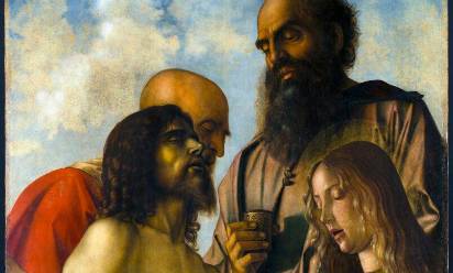 Giovanni Bellini “Compianto sul Cristo morto” 1475 ca., Musei Vaticani, Città del Vaticano