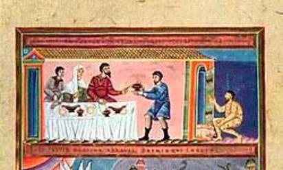 Codex Aureus di Echternach “La parabola degli operai nella vigna” 1030-1050, Germanisches Nationalmuseum – Norimberga
