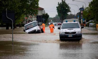 Alluvione in Romagna (foto Ansa-Sir)