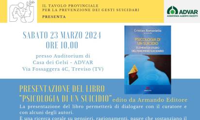 Psicologia di un suicidio, presentazione libro