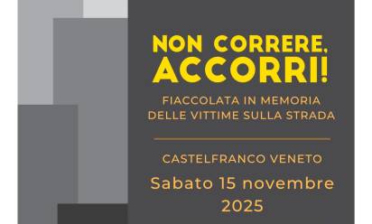 Castelfranco: una fiaccolata e numerosi eventi domenica 16, nella Giornata dedicata alle vittime della strada