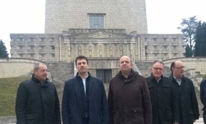 Assessori regionali in visita ai luoghi della Grande Guerra sul Montello