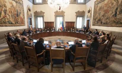 Consiglio dei Ministri a palazzo Chigi