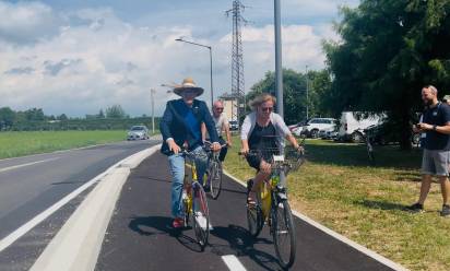 Salvarosa: inaugurata la pista ciclabile lungo la Postumia