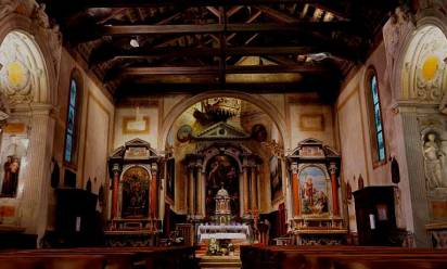 L’interno della chiesa di Cappelletta